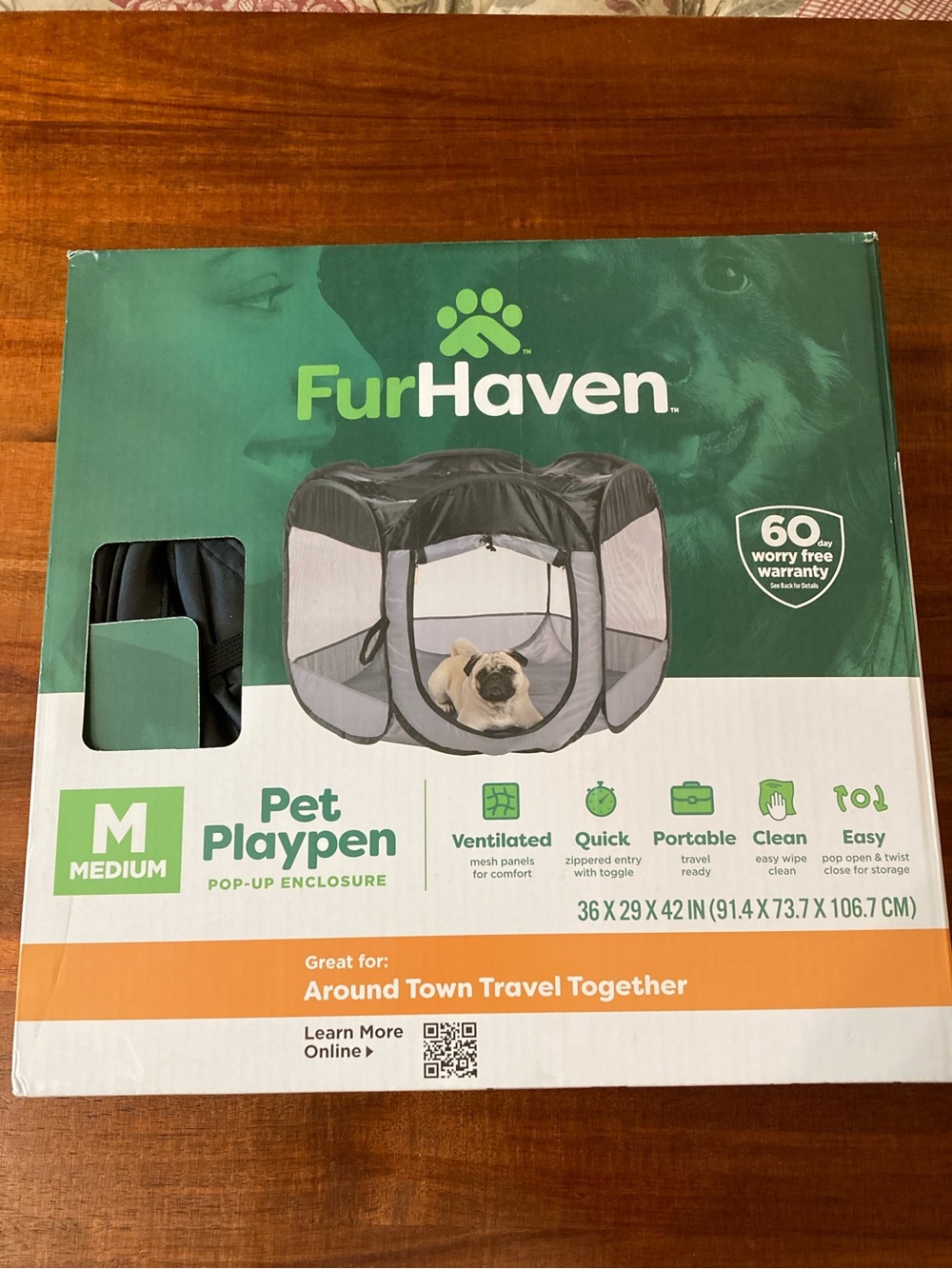 Medium Pet Playpen - Portable Pop-Up Enclosure